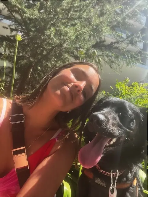 Giorgio Sanguinetti with their pet